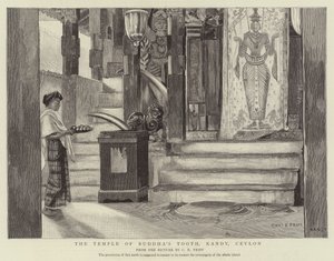 Le Temple de la Dent de Bouddha, Kandy, Ceylan - Charles Edwin Fripp